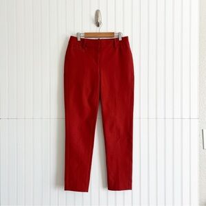 WHBM Size 00R Burnt Orange Slim Ankle Pants